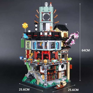 Đồ chơi Lắp ghép Mô hình Masters of Spinjitzus Building 4953pcs 06066 TRỤ TÂM TRỤ SỞ NINJA