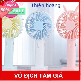 Quạt Mini Cầm Tay 7 Cánh ,Pin Sạc trâu sài bao phê Có Đế Để Bàn - Quạt mini cầm tay tích điện mẫu 1 thiên hoàng .