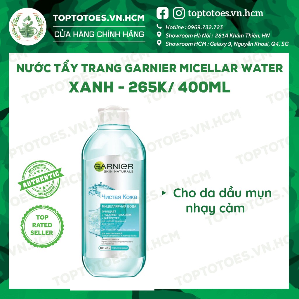 Nước tẩy trang Garnier Micellar Water tẩy sạch êm dịu cho mặt-mắt-môi