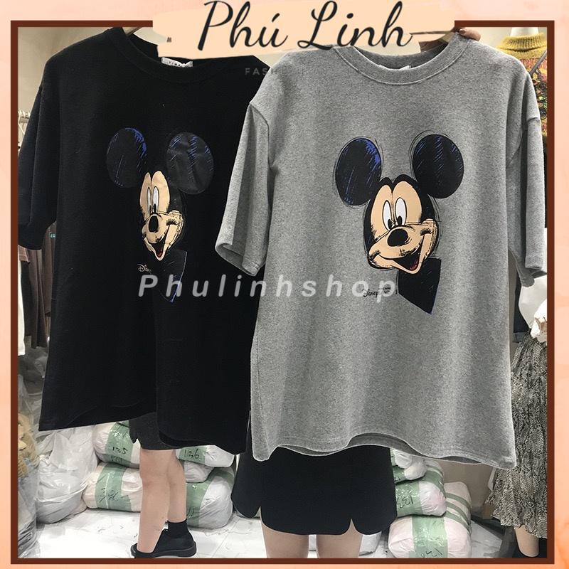 MS007 Áo thun unisex mickey PhuLinhShop, áo thun nam nữ cổ tròn hè mát