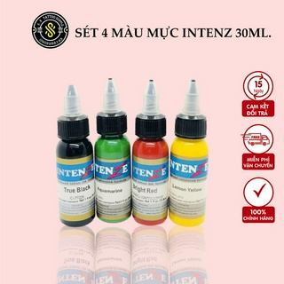 Mực xăm hình intenZ [Tặng quà + Freeship] 💝 Mực xăm hình intenze( sét 4 màu )