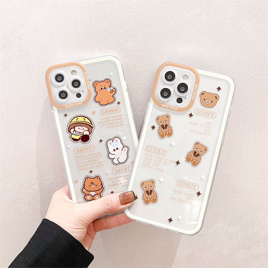 Ốp lưng iphone Joy Bear Roro trong cạnh vuông 6/6plus/6s/6splus/7/7plus/8/8plus/x/xs/11/12/13/14/pro/max/promax/plus