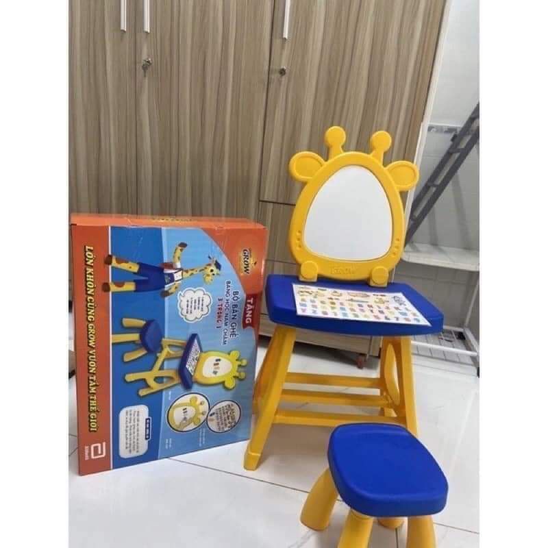 bộ bàn ghế có bảng học nam châm 3in1 growfreeshiphkm sữa grow