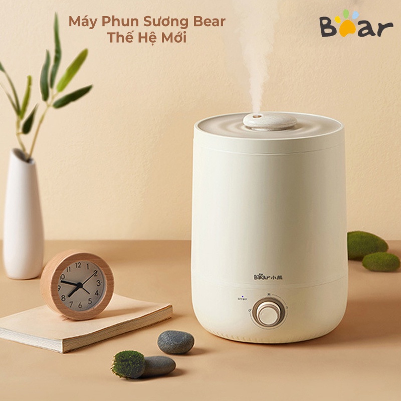 Máy phun sương Bear tạo ẩm phòng [Bh 12 THÁNG] máy khuếch tán tinh dầu 4.5L phun 8-12 giờ