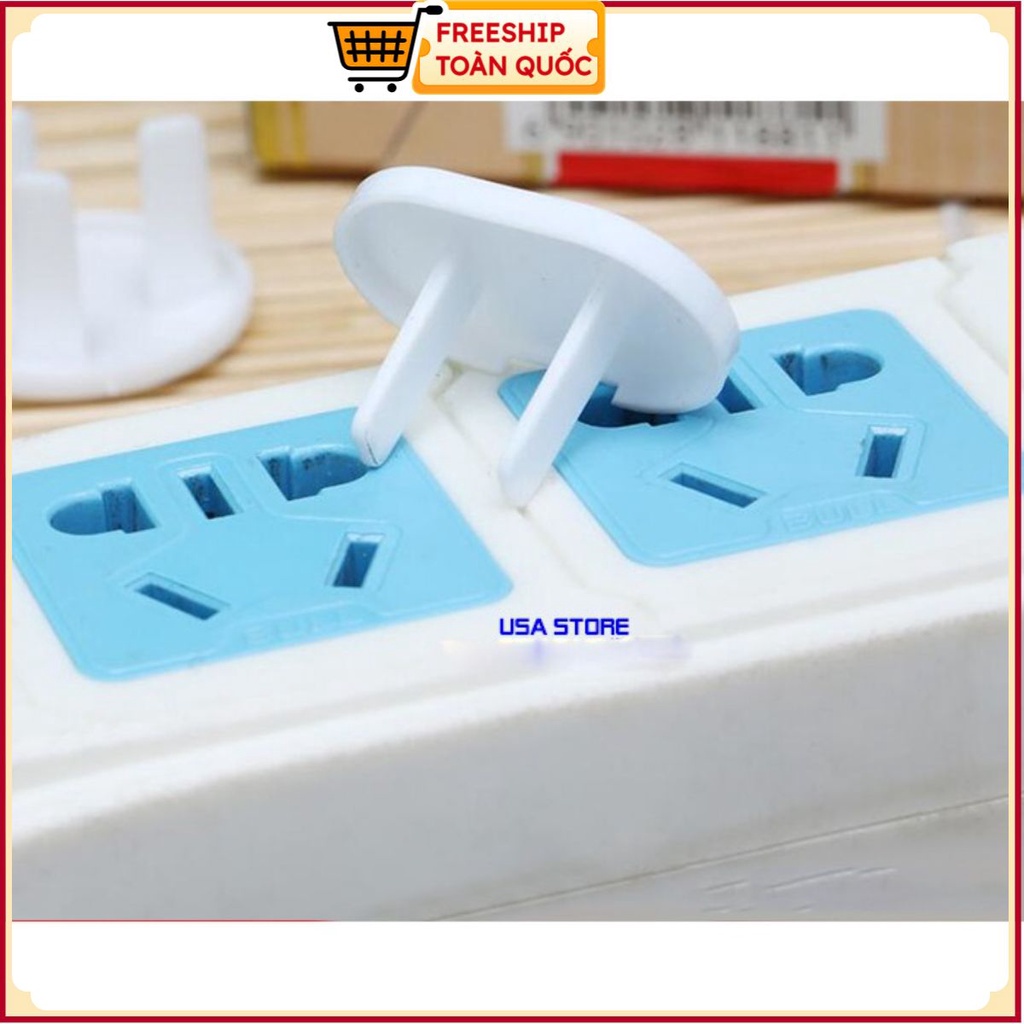 [FREESHIP] Bộ 20 Nút Bịt Ổ Điện Chống Giật Loại 2/3 Chân Nhựa ABS Siêu Bền, Chống Nhiệt Cao Cấp, An Toàn Cho Bé
