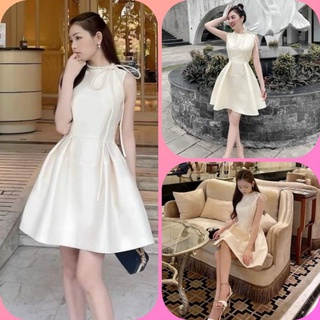 Đầm thiết kế dự tiệc sang trọng có đính cườm, Váy nữ dự tiệc dáng xòe