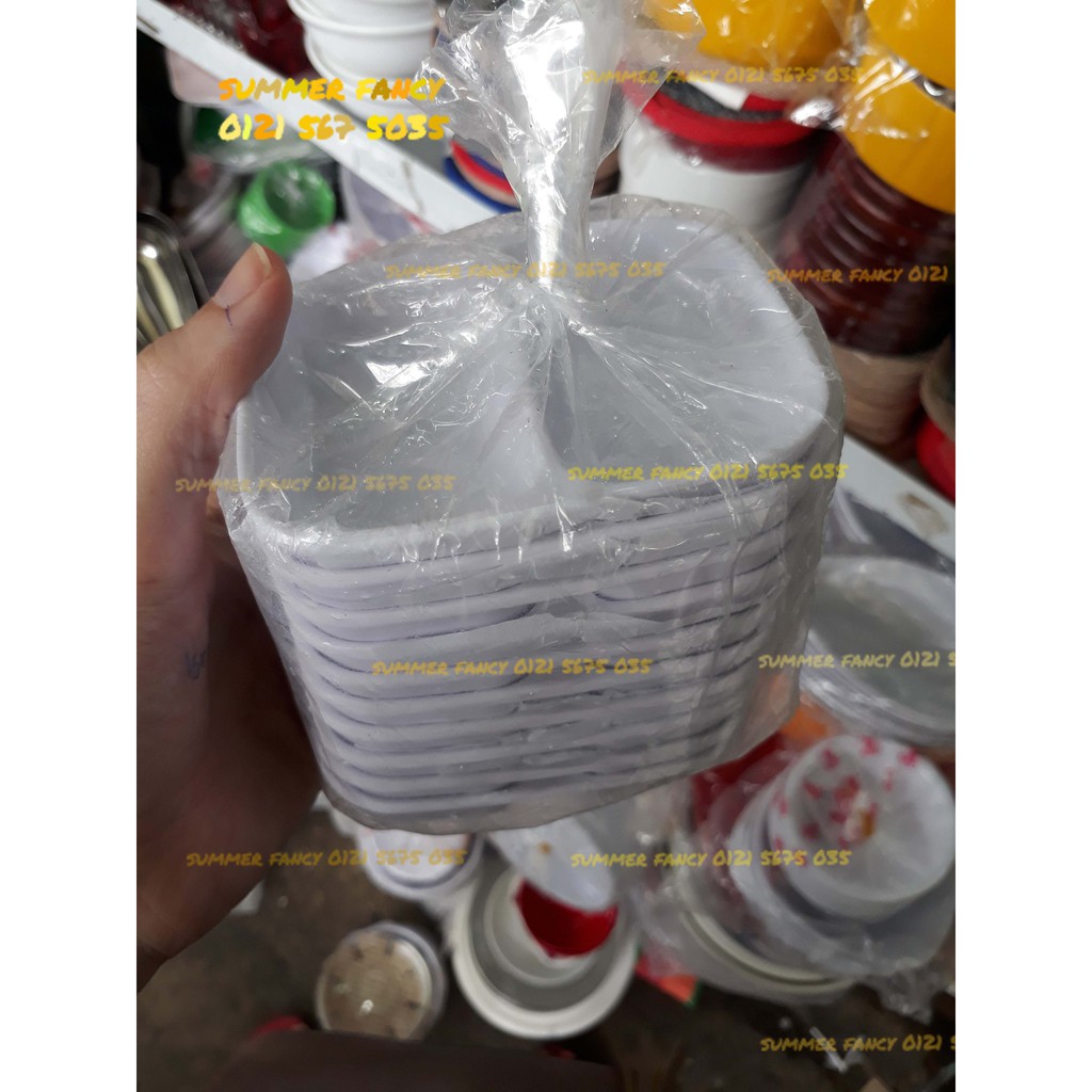 Chén đĩa gia vị 2 ngăn 9 x 7.3cm / Dĩa tương 2 phần đen, nâu kem - small bowl F-C101