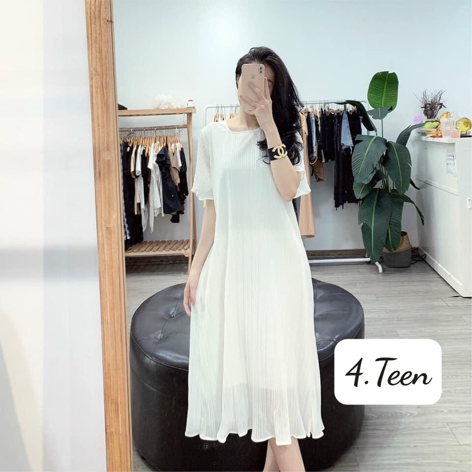 Váy bầu xếp ly dáng suông mát mịn 3