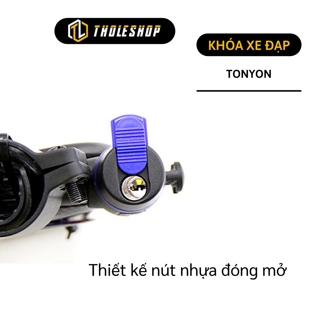 Dây khoá chống trộm - Khóa chìa xe đạp Tonyon dài 120cm dây cáp chắc chắn chống nước vào ổ khoá 2584