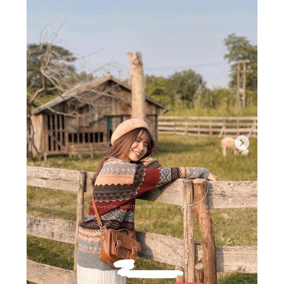 Áo len vintage, Áo len thổ cẩm siêu dày dặn, áo len hot hit | BigBuy360 - bigbuy360.vn