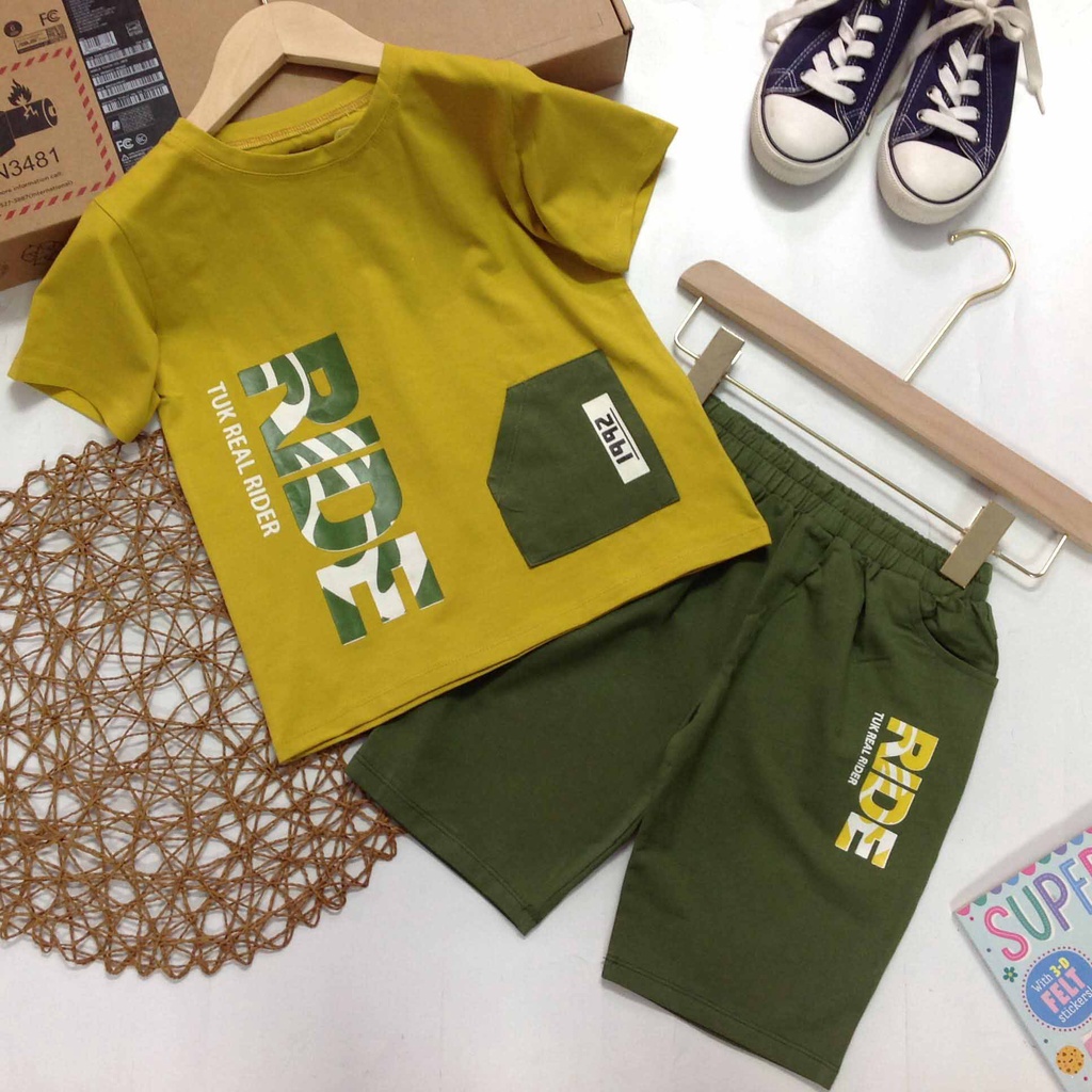 BỘ THUN TAY NGẮN BÉ TRAI SIZE ĐẠI