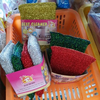 Bộ 4 miếng rửa chén kim tuyến