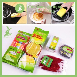 Miếng rửa chén, bùi nhùi rửa chén đủ size, đủ loại đa năng