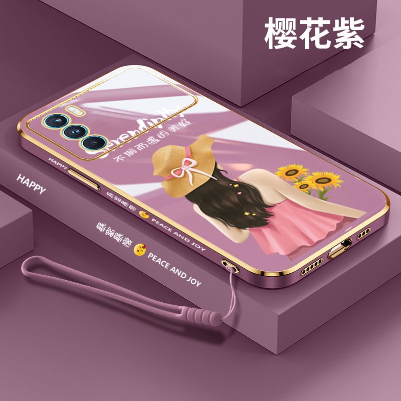 Ốp Điện Thoại Silicon Cạnh Thẳng In Hình Nhân Vật Nữ Sang Trọng Cho oppo A16K F5 A73 A74 A95 4G Realme 8i Realme9i Realme9PRO V25