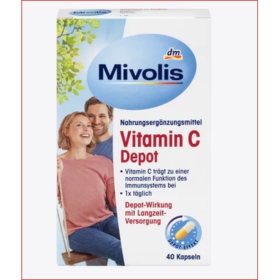 Hàng Đức Vitamin C Mivolis hộp 40 viên