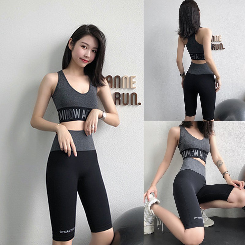 Set bộ tập Gym Áo bra quần lỡ nâng mông nâng ngực siêu đẹp