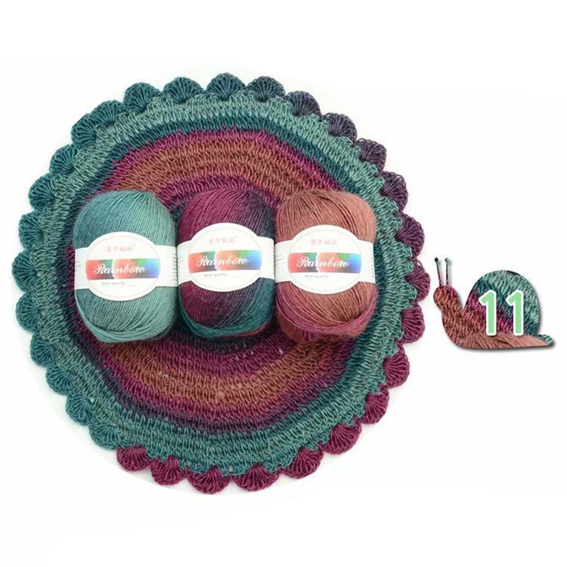 Cuộn Len Đan Khăn Choàng Màu Gradient Mềm Mại Diy