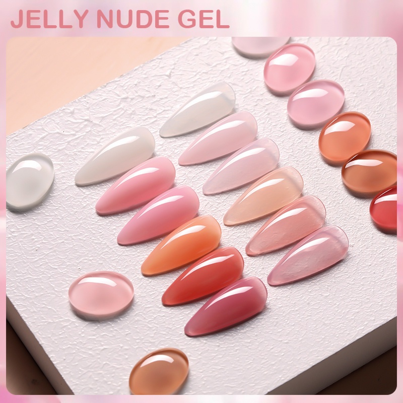 LILYCUTE 7ml Gel sơn móng tay gel Trong Suốt Sơn Móng Tay Dạng Thạch Màu Nude Trong Mờ Dễ Thương