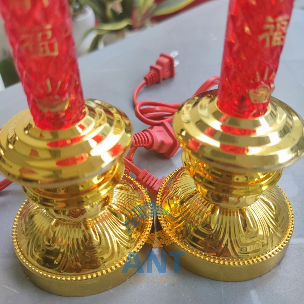 ĐÈN THỜ NẾN CAO CẤP , ĐỂ BÀN THỜ CÚNG - NẾN 01 CAO 24CM