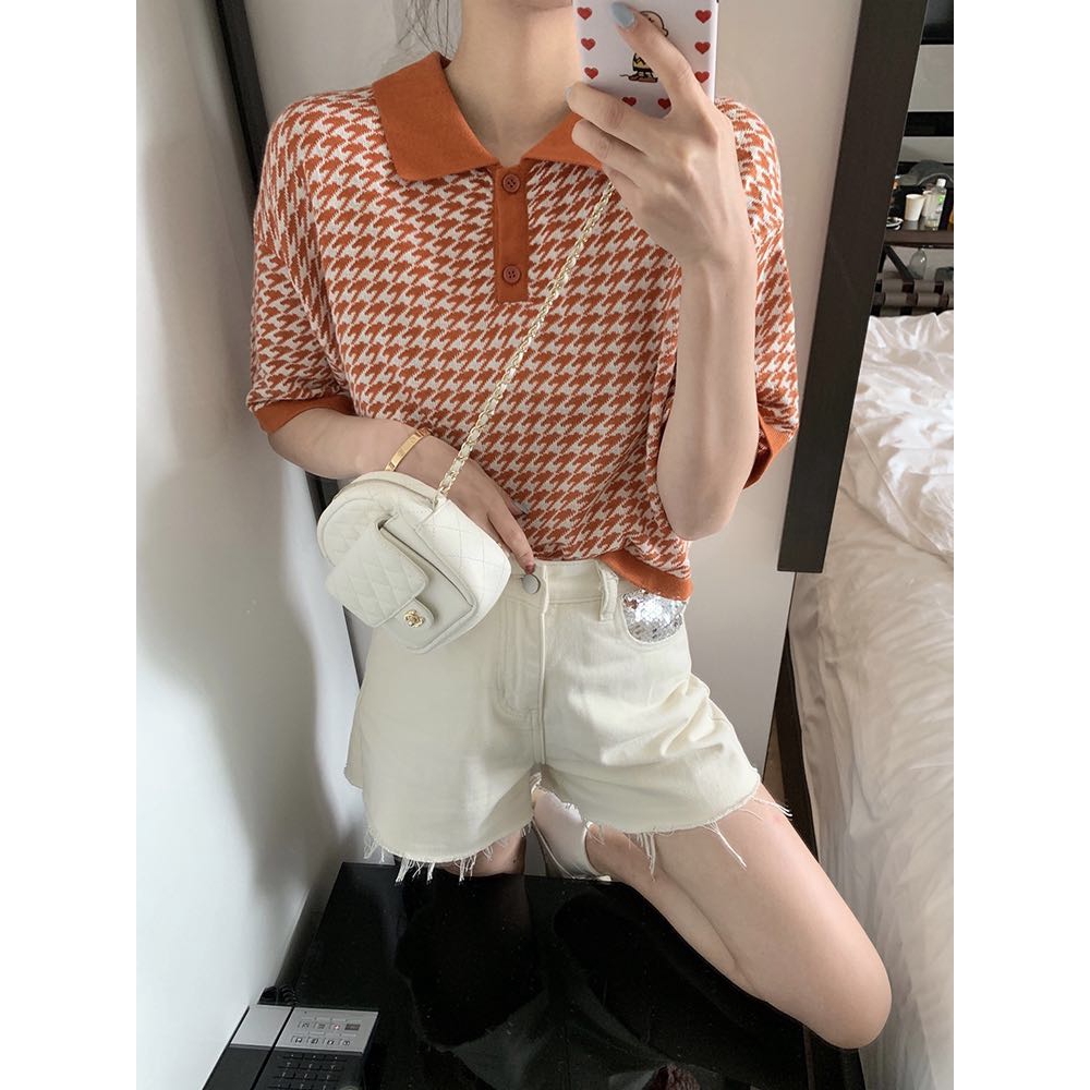 Áo thun Polo tay ngắn phong cách Hàn Quốc dễ thương dành cho nữ | BigBuy360 - bigbuy360.vn