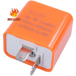 2 Pin Car Moto LED Indicator Speed Adjustable Relay turn light Flasher Orange