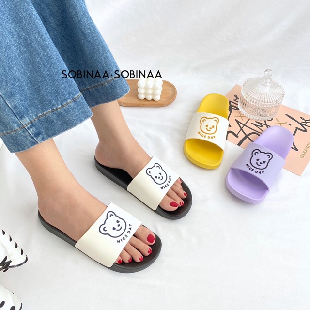 Dép nhựa gấu siêu xinh
