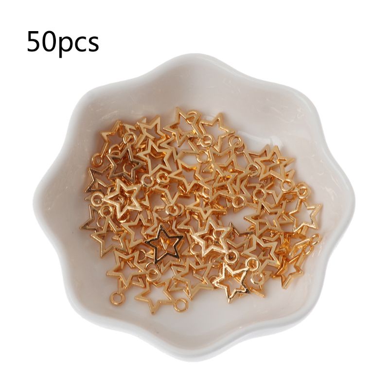 Bộ 50 Mặt Dây Chuyền Hình Ngôi Sao Bằng Kim Loại