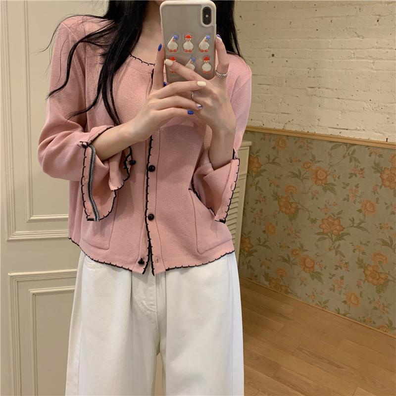 Áo Khoác Cardigan Cổ Tròn Thời Trang Mùa Thu Hàn Quốc Cho Nữ