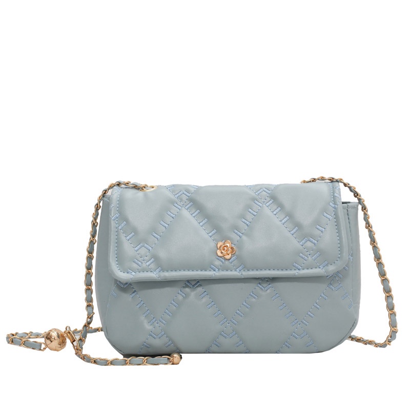 Túi đeo chéo hình thoi nhỏ màu sắc đơn giản phong cách phương Tây cho nữ