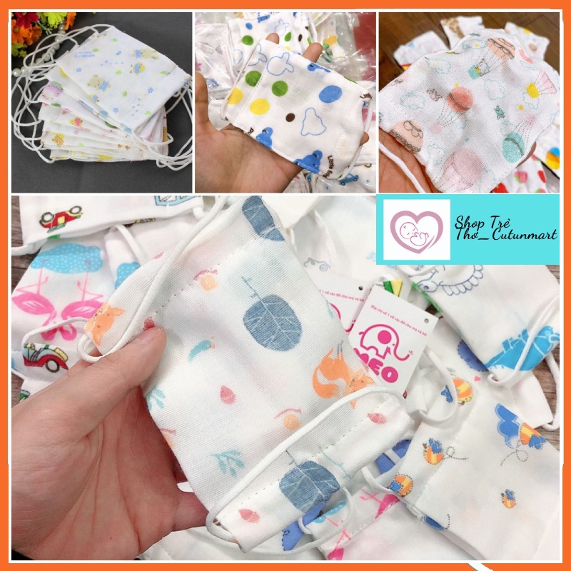 Khẩu trang xô nhật 4 lớp cho bé