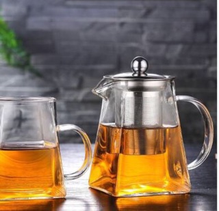 Bộ bình trà thuỷ tinh lõi inox