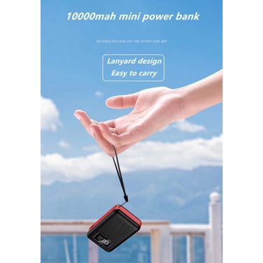 Sạc dự phòng YJ175 10.000 mAh tích hợp màn hình LED hiển thị dung lượng Pin cho Iphone,Samsung