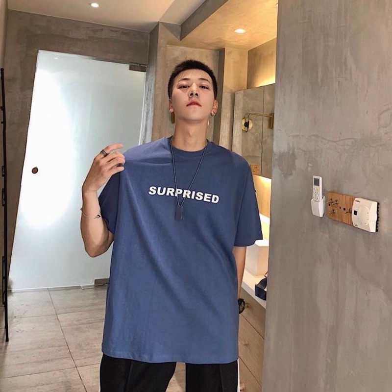 Áo thun phông nam nữ PINK tay lỡ form rộng SURPRISED Unisex