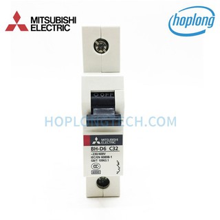 BH-D6 1P 32A TYPE C N Cầu dao tự động MITSUBISHI 1 pha 32A 6kA