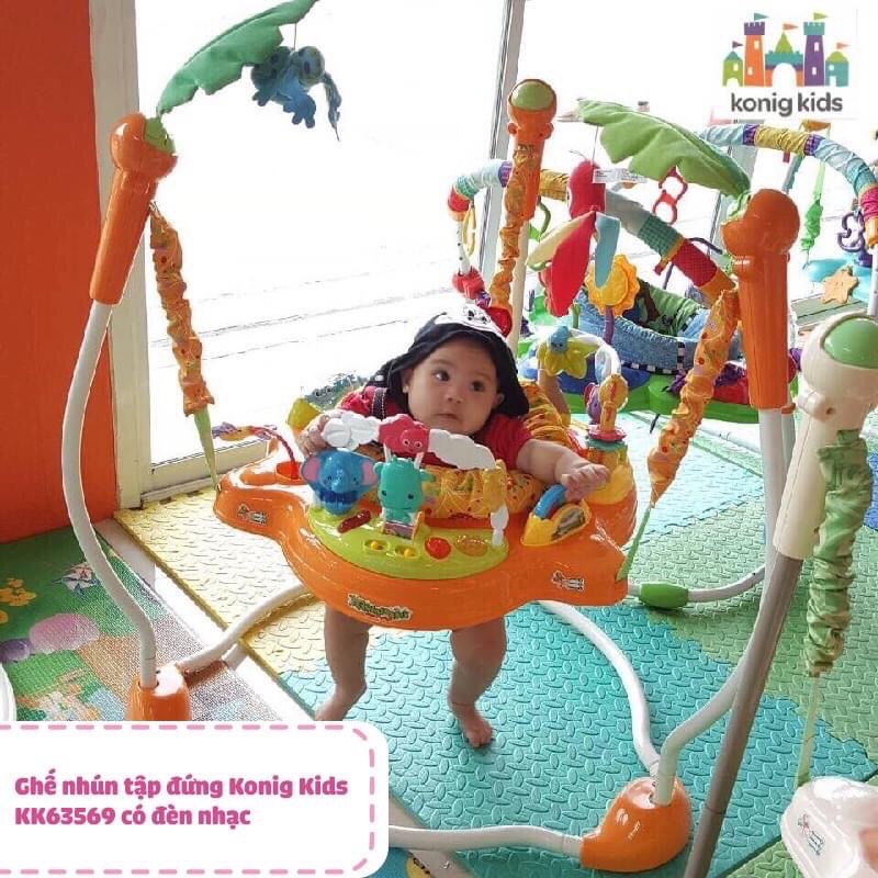 Ghế nhún Konig Kids, Jumperoo ghế nhún nhảy tập đứng cho bé có đèn, nh