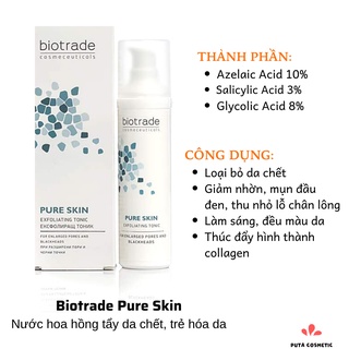 Biotrade Exfoliating Tonic Pure Skin 60ml - dung dịch tẩy da chết, giảm mụn bít tắc