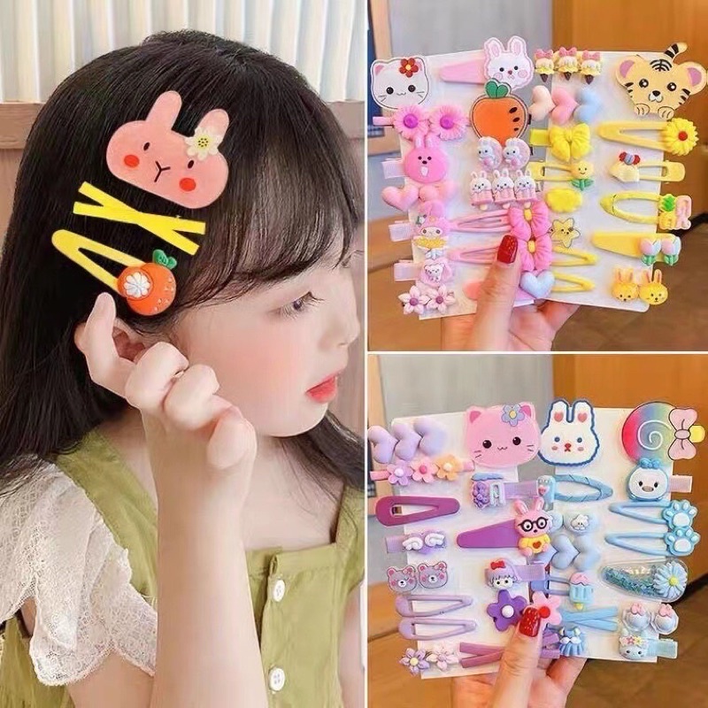 14 Chiếc Kẹp Tóc Dành Cho Bé Gái Nhiều Kiểu Dáng Màu Sắc Dễ Thương Phong Cách Hàn Quốc Phụ Kiện Tóc