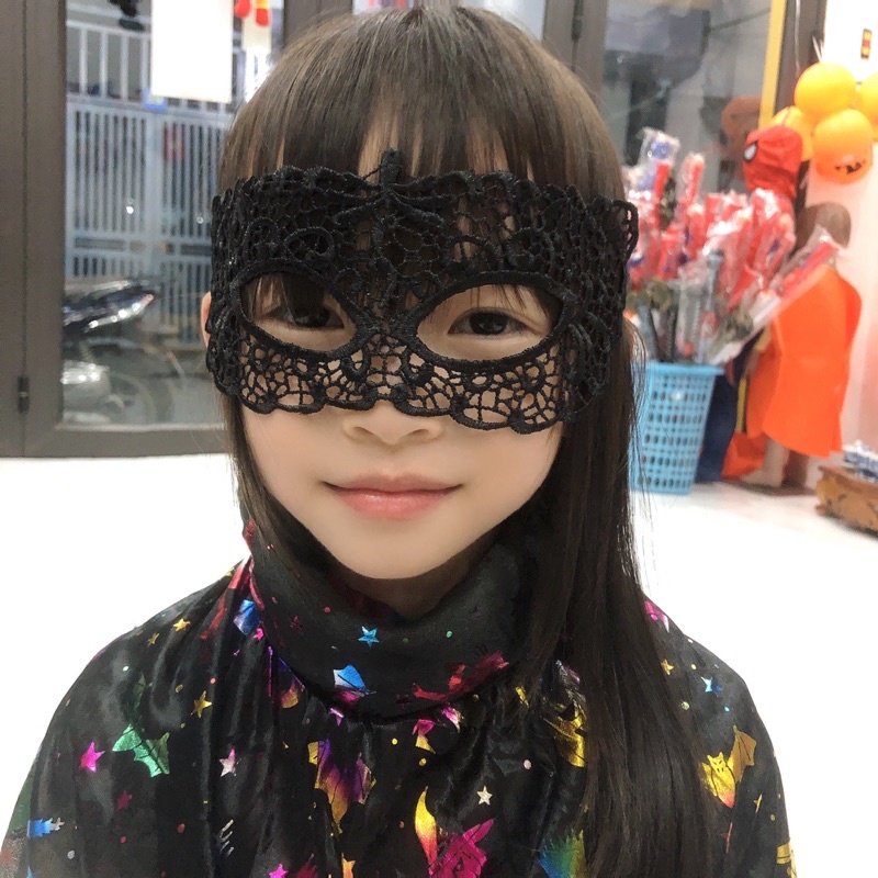 Mặt nạ hóa trang Halloween Trẻ em và người lớn phối ren đẹp mắt