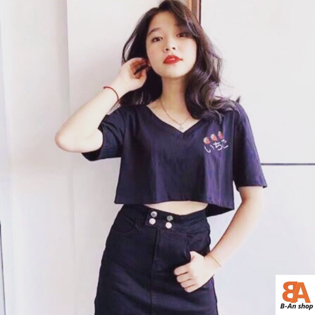 [Mã FAMAYWA giảm 10K đơn 50K] [Rẻ Vô Địch Áo croptop cổ V from rộng _có ảnh thật | BigBuy360 - bigbuy360.vn