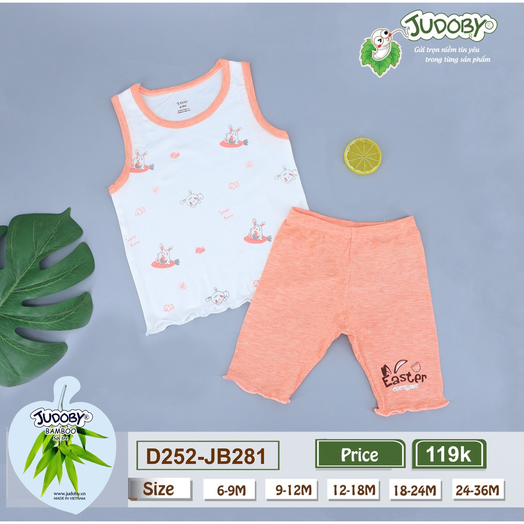 JUDOBY - Bộ ba lỗ bé gái chất modal vỏ sồi siêu mát 9-36M ( JB281)