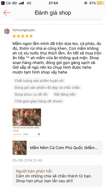 Mắm Nêm Cá Cơm Phú Quốc 500g đ40.000 Khi Đến Shop