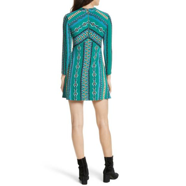 Thu Đông váy Black retro - Đầm thun họa tiết lạ VNXK Free People - Chất Store