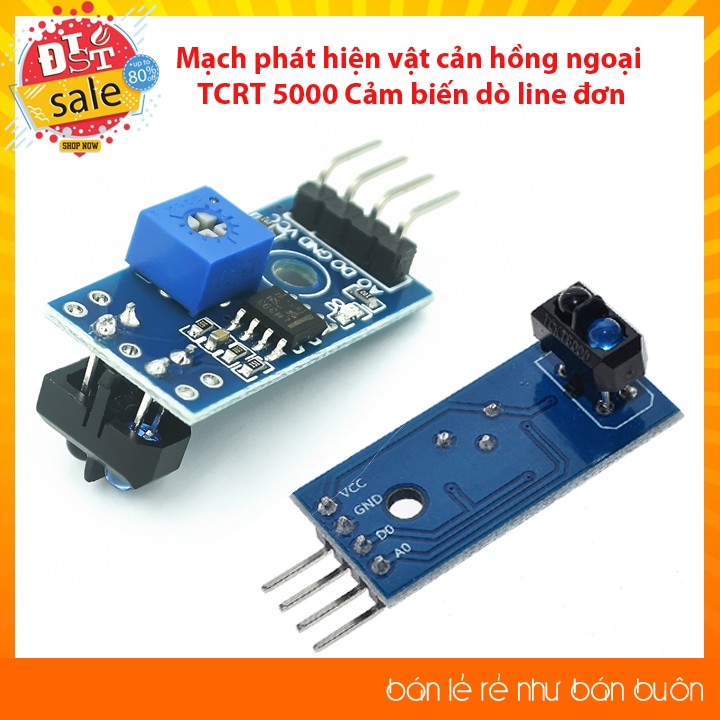 ✅ [RẺ NHẤT VIỆT NAM] ⚡ Mạch phát hiện vật cản hồng ngoại - TCRT 5000 Cảm biến dò line đơn