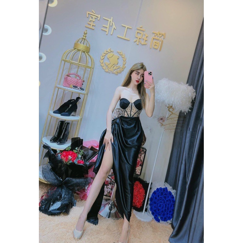 Đầm body dự tiệc kết đá TRIPBLE T DRESS -Size M/L (kèm ảnh/video thật )MS313V