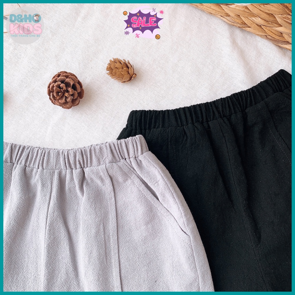 Bộ Quần áo bé trai be lé vai đen, Bộ đồ bé trai hàn quốc Áo Quần Vải Thô muji