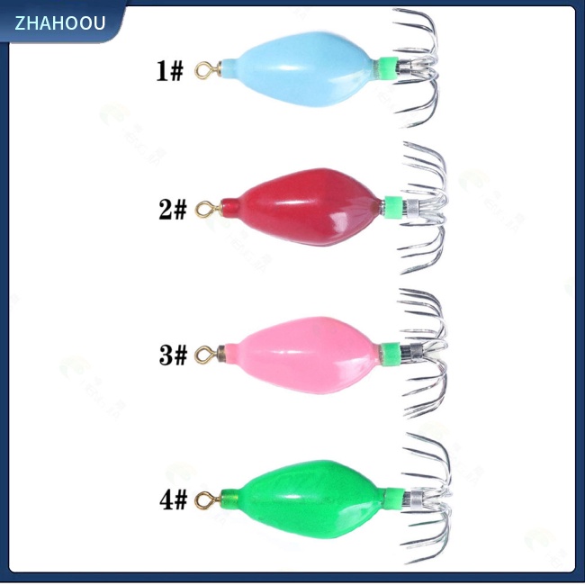 ☃Nhà☃ Mồi Câu Cá Nhân Tạo Hình Con Mực Phát Sáng Trọng Lượng Nhẹ 50.6g