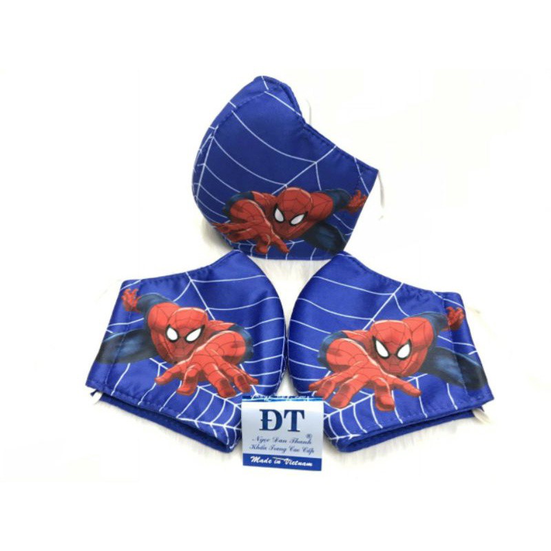 Khẩu trang in hình siêu nhân cho bé size 2-8 tuổi
