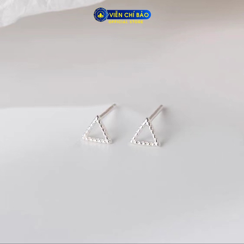 Bông tai bạc nữ hình học đa giác chất liệu bạc S925 thời trang phụ kiện trang sức nữ Viễn Chí Bảo B400088