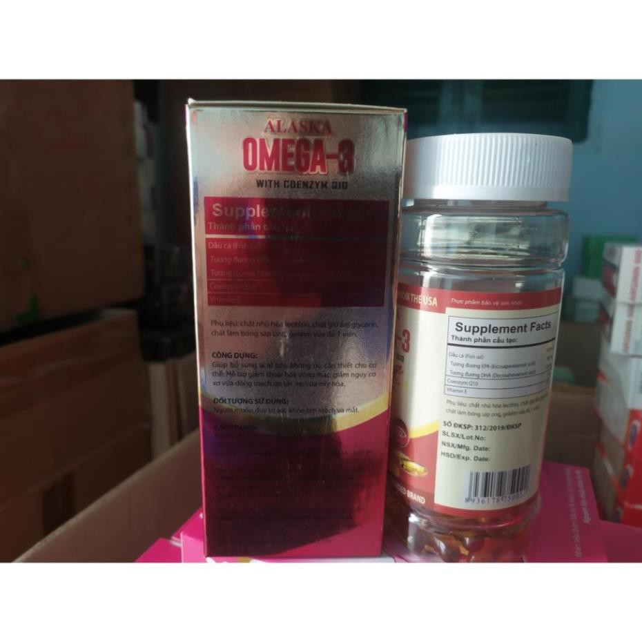Dầu Cá Alaska Omega 3  - Bổ Não, Tăng Cường Thị Lực, Giảm Nguy Cơ Mắc Bệnh Tim Mạch