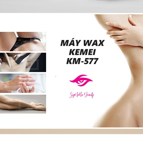 Máy wax lông, cạo tẩy lông vùng kín Kemei 577 chính hãng chuẩn SPA